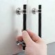 thumbnail image 3 of Cabinet Handle, Triomphe 4 Pieces Black Kitchen Cabinet Handles, Door Stick Handle, Kitchen Cabinet Aluminum Alloy, with Screws, for Cupboard Drawer B, 3 of 4