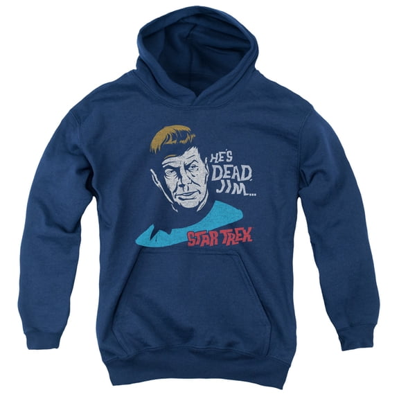 Star Trek - Hes Dead Jim - Youth Hooded Sweatshirt - Large