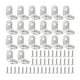 thumbnail image 1 of 20 piezas de conectores de ángulo, soportes de ángulo de 90 grados, soporte de esquina de acero inoxidable en forma de L, ángulo de muebles con 80 tornillos para mesa, silla, estantería,, 1 of 7