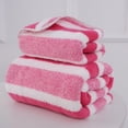 thumbnail image 1 of XmhyTop-A Juego de 3 toallas de coral ultrasuaves para baño, de secado rápido y absorbentes, color rosa., 1 of 5