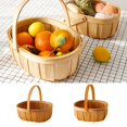 thumbnail image 1 of Storage Basket with Handle Suitable for Takeout  Strong Load-bearing  Top Opening  Easy Access  Stable Base  Picnic Basket for Kitchen Gadget, 1 of 8