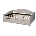 thumbnail image 5 of Baxton Studio Becker Transitional Upholstered with Trundle Daybed, Queen, Beige/Black, 5 of 12