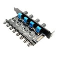 thumbnail image 2 of serony 12V Computer PC Case Cooling Fan Hub Regulator 4Pin 3Pin Speed Controller 6, 2 of 4