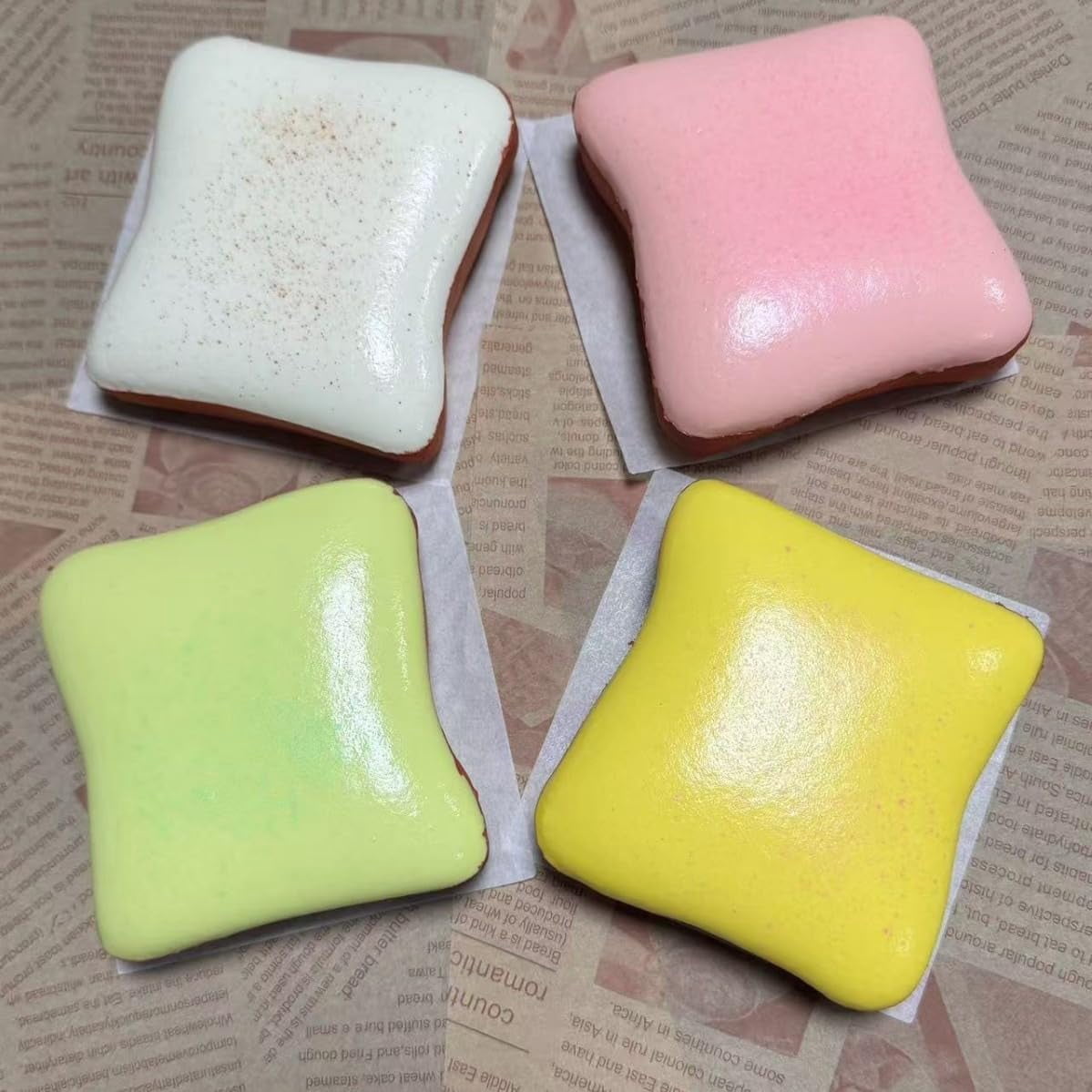 Butter Squishy Bread Viral Slow Rising Squishy - Flexible, Slow Rebound, Squeezy Butter Squishys with 100% Odorless, Non-Sticky, Improve Focus, Easing Tension During Study,Work,Or Relaxation