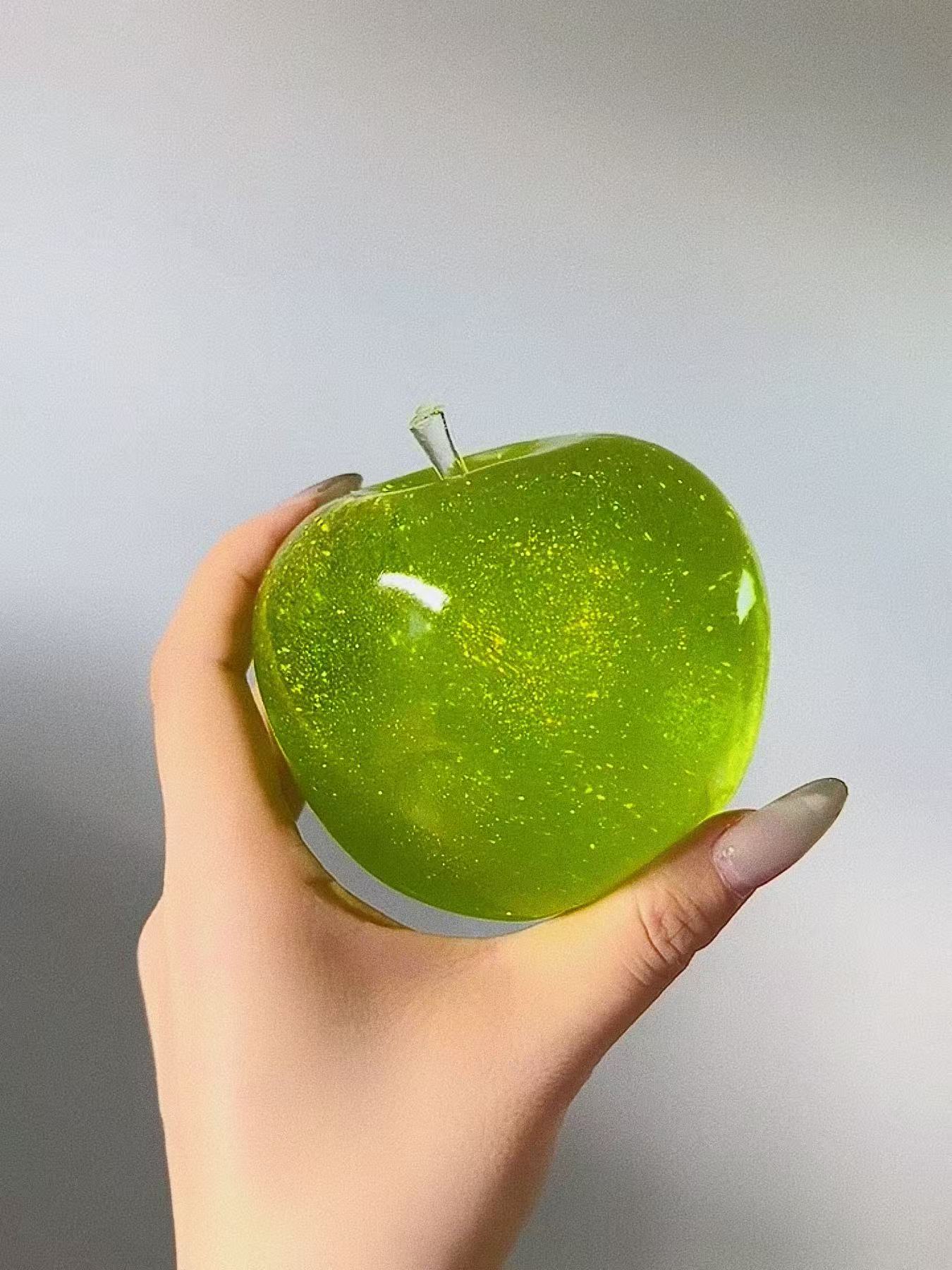 Big Apple Stress Ball Apple Fidget Toy Non-Bounce Squeeze Ball ASMR Sensory Toy Anti-Stress Toys for Kids and Adults Hand Exercise