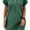 Green, variant on MORTTIC Women's V-Neck Short Sleeve Button T-Shirt Dress, Casual Loose Fit Ribbed Sundress, Solid Color Summer Mini Dress, M