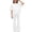 White, variant on Girls 2 Piece Outfits Kids Oversized Short Sleeve T-Shirts and Flare Pants Sets Summer Casual Sweatsuits 8-13 Years
