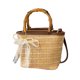 thumbnail image 2 of Bolso de paja tejida con nudos – Bolso de hombro de paja natural hecho a mano para el verano, bolso de mano informal ligero y transpirable para la playa, las vacaciones y los viajes diarios., 2 of 6