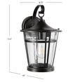 thumbnail image 3 of SAFAVIEH Raine LED Black Aluminium Outdoor Wall Sconce with Clear Glass Shade, 3 of 4