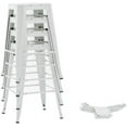 thumbnail image 6 of Andeworld 30" Low Back Metal Counter Stool Height Bar Stools [Set of 4] Barstools, White, 6 of 8