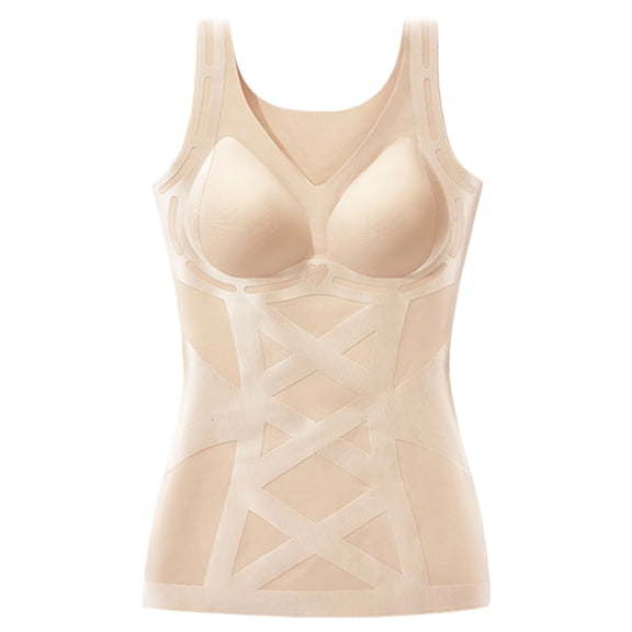Shapewear Camisoles with Built in Bra Tummy Controls Compressions Tanks Top for Women Body Shaper Padded Tanks