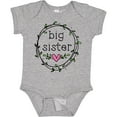thumbnail image 3 of Inktastic Big Sister Leaves, Circle, Heart Girls Baby Bodysuit, 3 of 5