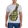 thumbnail image 6 of Sling Bag for Men, Green Cat Camouflage Fanny Pack Crossbody Bags Shoulder Chest Bag, Small Gym Bag Anti Theft Crossbody Backpack Daypack for Travel Sports Running Hiking, 6 of 7