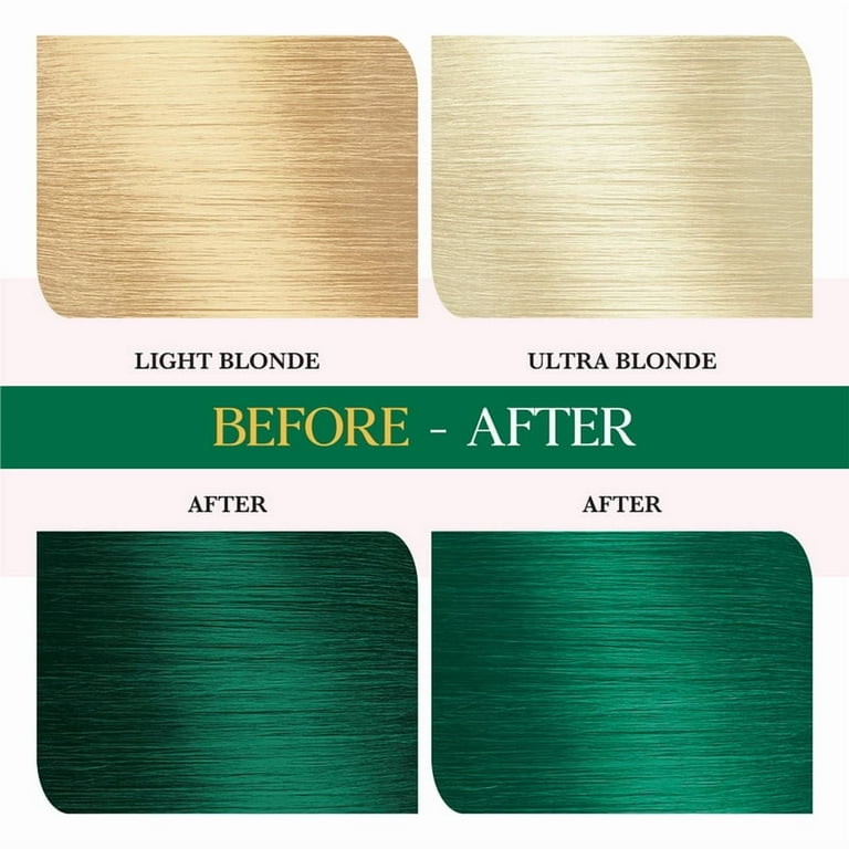 Cosglam Semi Permanent Green Hair Color Dye, Full Coverage