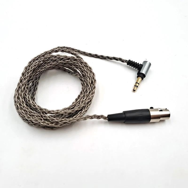 6-Strand 3.5mm to 4-Pin MiniXLR OCC Silver Plated Cable Compatible with AKG K371BT Headphone