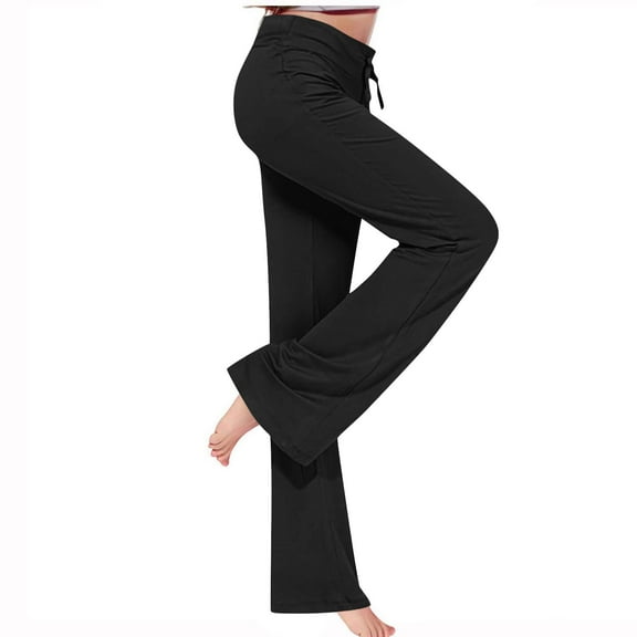 APEXFWDT Girl's Wide Leg Yoga Pants Bootcut Workout Flare Leggings Trendy Teens Girls High Waisted Casual Yoga Pants for Women