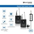 thumbnail image 6 of Blackmore Pro Audio Bmp-16 Dual Portable Dynamic Lapel UHF Microphone System, 6 of 9