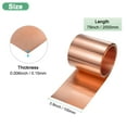 thumbnail image 3 of Rollo de lámina de cobre Uxcell, 2000 x 100 x 0.15mm/ 6.56ft x 3.9" x 0.006" Rollo de lámina de cobre para reparación del hogar/DIY, 3 of 7
