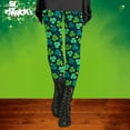 thumbnail image 2 of Audhol St Patricks Day Leggings for Women Women's St. Patrick's Day Autumn and Winter Leggings Artistic Printed Soft Stretchy Pants St Patricks Day Pants B 3XL, 2 of 4