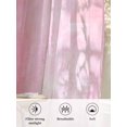 thumbnail image 6 of Sheer Curtains 63 inches Long, Pink Abstract Vintage Graffiti Mottled Texture Light Filtering Sheer Window Curtains Rod Pocket Voile Drapes for Bedroom Living Room, 52"W x 63"L 2 Panels, 6 of 7