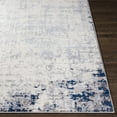 thumbnail image 4 of Hauteloom Texanna Neutral Abstract Living Room Bedroom Dining Room Area Rug - Modern Distressed Bohemian Carpet - Blue, Gray, Cream - 7'10" Square, 4 of 12