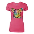 thumbnail image 3 of Dean Russo The Pig Animal Lover Womens Slim Fit Junior Tee, Hot Pink, Large, 3 of 6