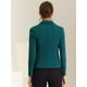thumbnail image 4 of ChaqueDe Traje De ChaqueElástiCon Cuello De SolaPaOficiDe Trabajo PaMujer Azul Pavo Real XL, 4 of 6