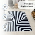 thumbnail image 6 of Covers & all Striped Wool -Viscose Bedroom Carpet, Hand Tufted, Stain Resistant for Living Room Use, 6 of 6