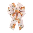 thumbnail image 2 of Fmbmuo 5 Pack Fall Wreath Bows Thanksgiving Bows Pumpkin Stal Orange Buffalo Plaid Burlap Linen Bow for Wreath, Autumn Ribbon Bows for Autumn Party Outdoor Decor, 2 of 4