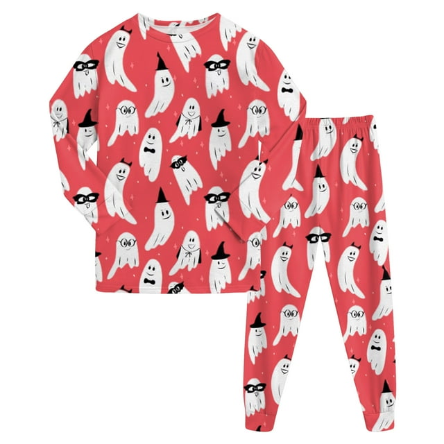 Gubotare Pyjamas Filles Tout-Petits Bébés Garçons Filles Ensemble de Pyjama Col Rond Manches Longues Ajusté Tenue de Nuit Pyjamas (Rouge, 8-9 Ans)