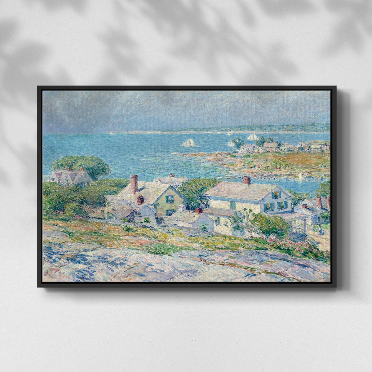 Vintage Landscape-CXI By Wexford Home Framed in Black Wood Gallery Wrapped Canvas 25 in. x 37 in.