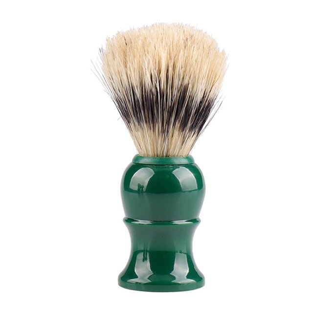 Brocha de afeitar para barba, cepillo de bigote con mango de plástico para el cuidado de la barba TFixol Brocha de afeitar para barba
