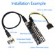 thumbnail image 5 of Tarjeta PCI-E Riser Tarjeta adaptadora PCI-Express con pantalla digital 1x a 16x Extender Accesorio para computadora Inevent EL004951-00B, 5 of 7