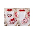 thumbnail image 3 of Aojekbee Baby Girl Baseball Outfit, Letter Print Short Sleeve Romper Layered Ruffle Shorts Bow Headband 3 Piece Set for Summer, 3 of 10