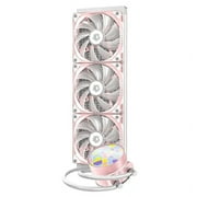 ID-COOLING PINKFLOW II 360-W Second generation pink universal water-cooled radiator, white light effect, 360 cooling radiator, supports 13th generation and AM5