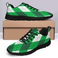 thumbnail image 4 of St Patricks Day Shoes for Women Breathable Running Sneakers Men Green Four Leaf Clover Shoes for Irish Festival Gift Black Size 9, 4 of 5