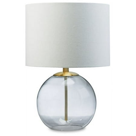 Signature Design by Ashley Contemporary Samder Table Lamp Clear/Brass Finish