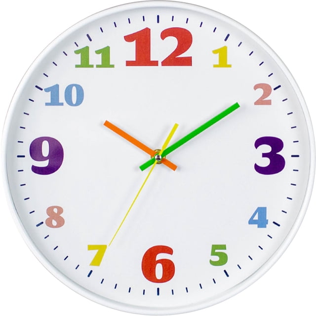 Miangastore Clocks for Living Room Wall Clock Glass Battery Operated Silent 1Pcs