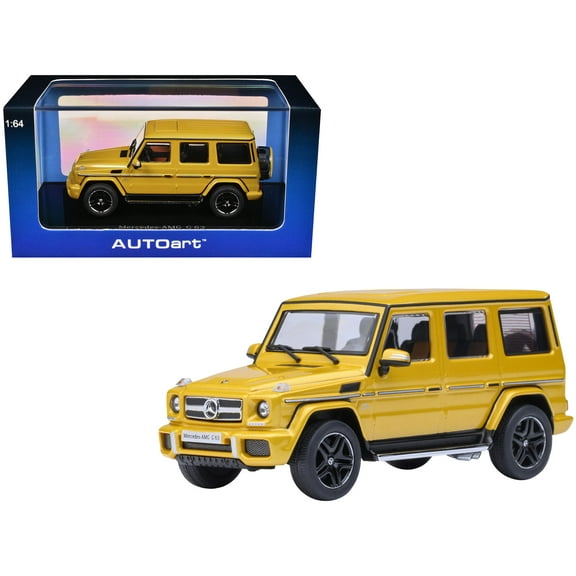 2017 Mercedes-Benz AMG G 63 Solar Beam Yellow 1/64 Model Car by Autoart