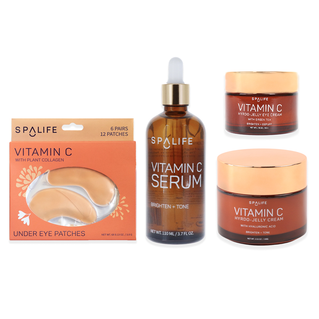 SpaLife Get Lit Vitamin C Face Bundle (Skin Care Variety)