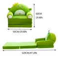 thumbnail image 3 of 2 In 1 Foldable Plush Sofa Backrest Armchair, Cute Cartoon Design Lazy Sofa With Removable Washable Cover, Without Inner Pp Cotton, For Children Multi-Use, 3 of 5