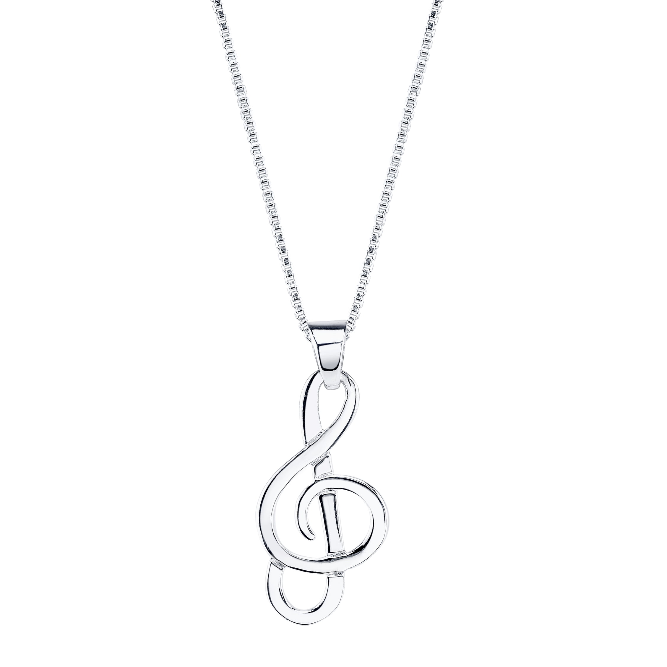 ONLINE Sterling Silver Musical Note Pendant Necklace, 18" Walmart