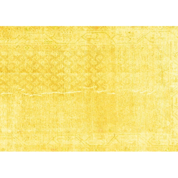 Ahgly Company Indoor Rectangle Persian Yellow Traditional Area Rugs, 7' x 10'