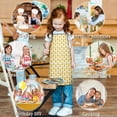 thumbnail image 6 of Yellow Lemon Fruit Repeat Beige Pattern Kids Aprons for Girls and Boys,Adjustable Neck Strap Toddler Aprons for Kids Cooking Baking, 6 of 6