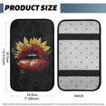 thumbnail image 5 of Yuyamidu Red Lips Arm Rest Cover Car Soft Auto Armrest Pad Flannel Car Accessories Sunflower Car Center Console Armrest Cushion Cover Fit for Most Vehicles, 5 of 7