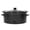 Black, variant on 6 qt White Oval Manual Slow Cooker with Ceramic Inner Pot for Family Dinner, Dishwasher Safe