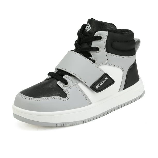 Dream Pairs Dream Pairs Kids Boys Girls Fashion High Top Sneaker Youth Fashion Basketball Shoes Freestyle K Grey Black Size 6 Walmart Com Walmart Com