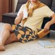 thumbnail image 5 of Balery Chicken Legs Pantalones cortos de pijama de punto de algodón para hombre con cinturilla y bolsillos-Medium, 5 of 6