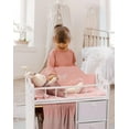 thumbnail image 3 of Robud Victoria Doll Crib Wooden Baby Doll Cradle with Storage and Bedding Pretend Play Furniture Toy for Toddlers Girls,Pink, 3 of 11