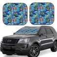 thumbnail image 6 of Kdxio Hawaiian Style Print 2-Piece Sun Shade Front Windshield - Foldable Car Front Window Sunshades for Most Sedans SUV Truck, 6 of 6
